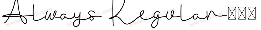 Always Regular字体转换